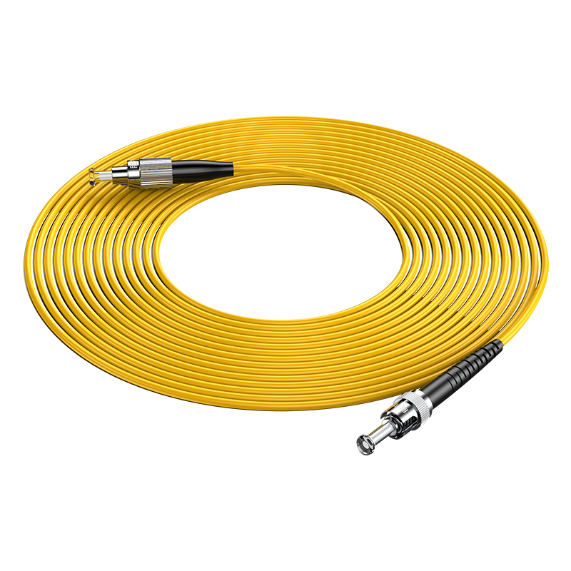 Shengwei Engineering Telecom-Grade Fiber Optic Patch Cable, FC-ST Single-Mode Single-Core 3 Meters, 9/125 Low Smoke Zero Halogen Environmentally Friendly Outer Sheath, Transceiver Pigtail, FSC-104