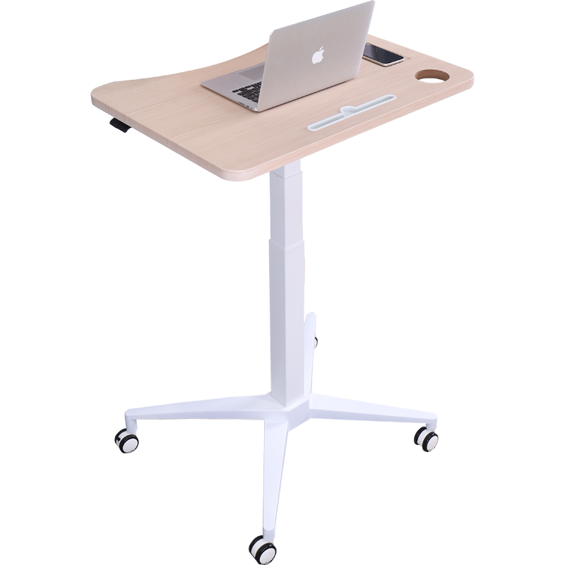 ECOLUS ERGODESK Mobile Height Adjustable Desk, Standing Desk, Computer Desk, Study And Lecture Pneumatic Height Adjustable LTT806WL
