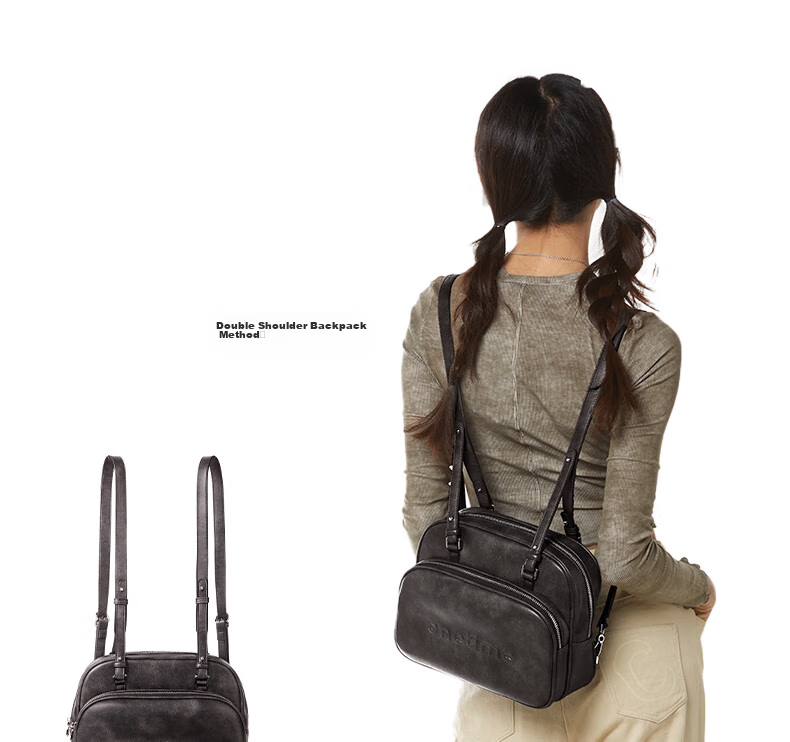 ONETIME Sweet Cool Time Dirty Backpack, Sweet Cool High-End Light Luxury Bag, Large Capacity Bag, Gift for Girlfriend, Black 14