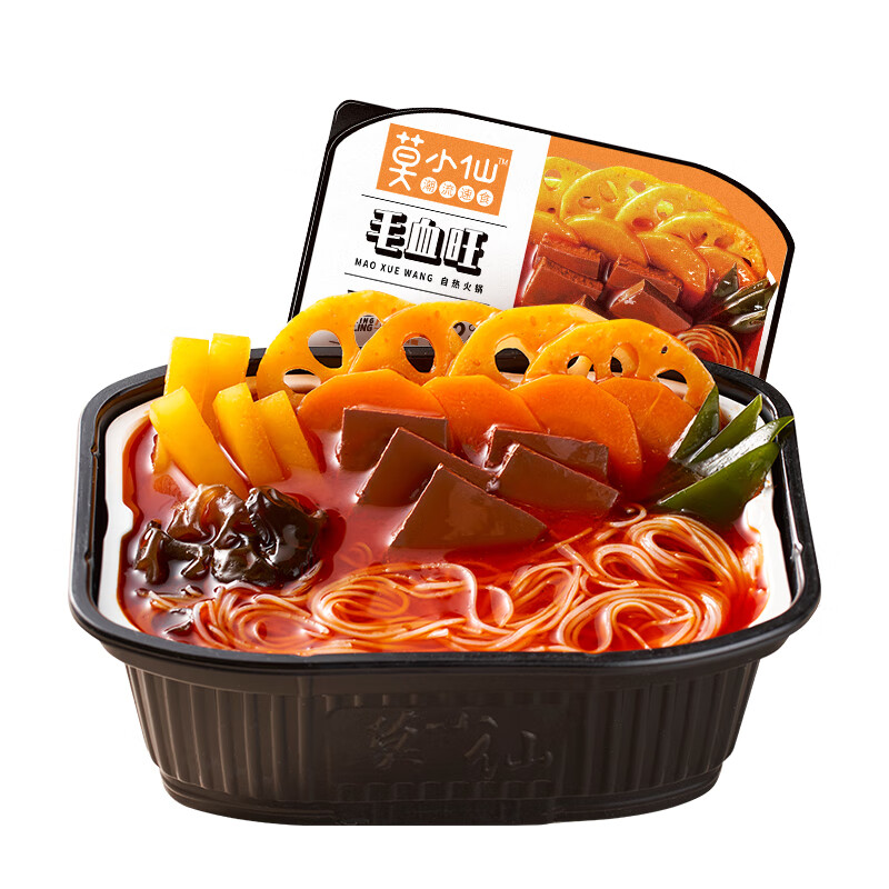莫小仙自热火锅毛血旺340g/盒 方便速食食品懒人重庆麻辣烫零食夜宵