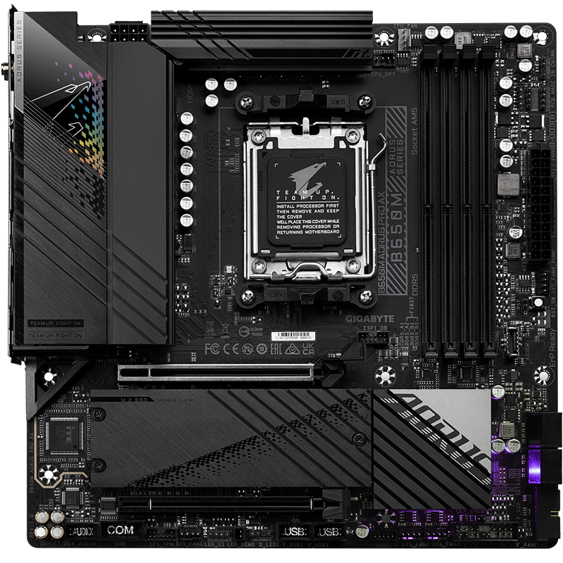GIGABYTE Gaming Carving WiFi B650M AORUS PRO AX Motherboard DDR5 Supports AMD CPU AM5 7800X3D WIFI6 Smooth Play Black Myth: Wukong
