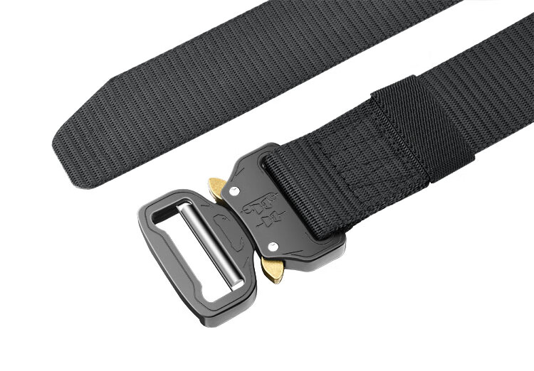 JEVI Men's Leather Belt, Outdoor Canvas Tactical Multi-Functional Training Waistband, Military Enthusiast Tactical Equipment, Nylon Trouser Belt 10