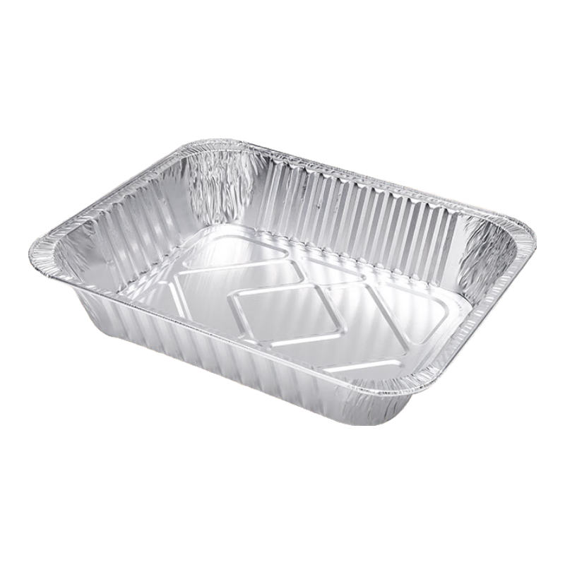 Faxilon Barbecue Aluminum Foil Trays, 3500ml*10 Pieces, Disposable Fish Grilling Boxes, Baking Oven Foil Trays for Camping Picnics