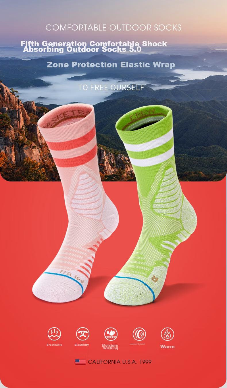 TFO Competition-Level Outdoor Socks, Breathable Sports Socks, Durable Running And Hiking Socks 2202215, Women's Fluorescent Gree 2