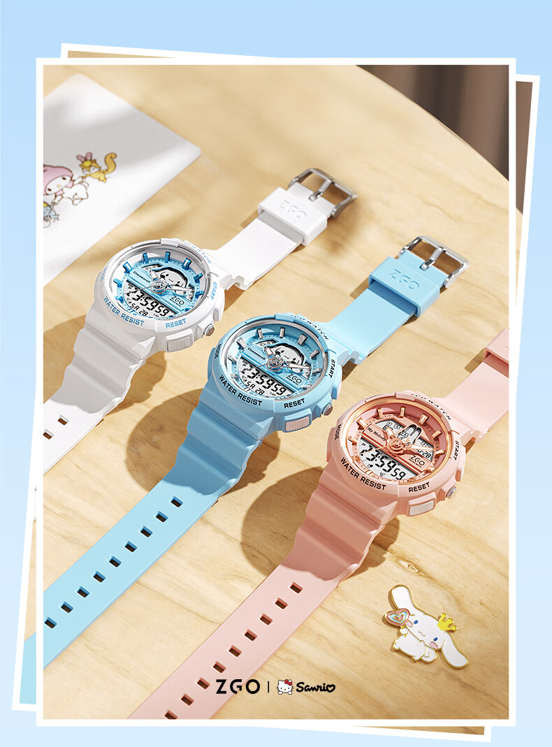 ZGO Sanrio Watch for Women Students, Waterproof Electronic Watch for Middle School Girls, Birthday Gift for Girls, 863 Cinnamoroll 13