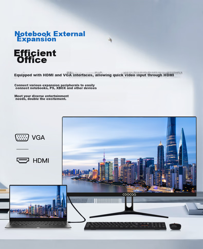 Coocaa Skyworth 31.5-inch 2K HD Large Screen Monitor Low Blue Light Narrow Bezel Wall-Mountable IPS QHD Gaming Office Desktop Display 32K15 10