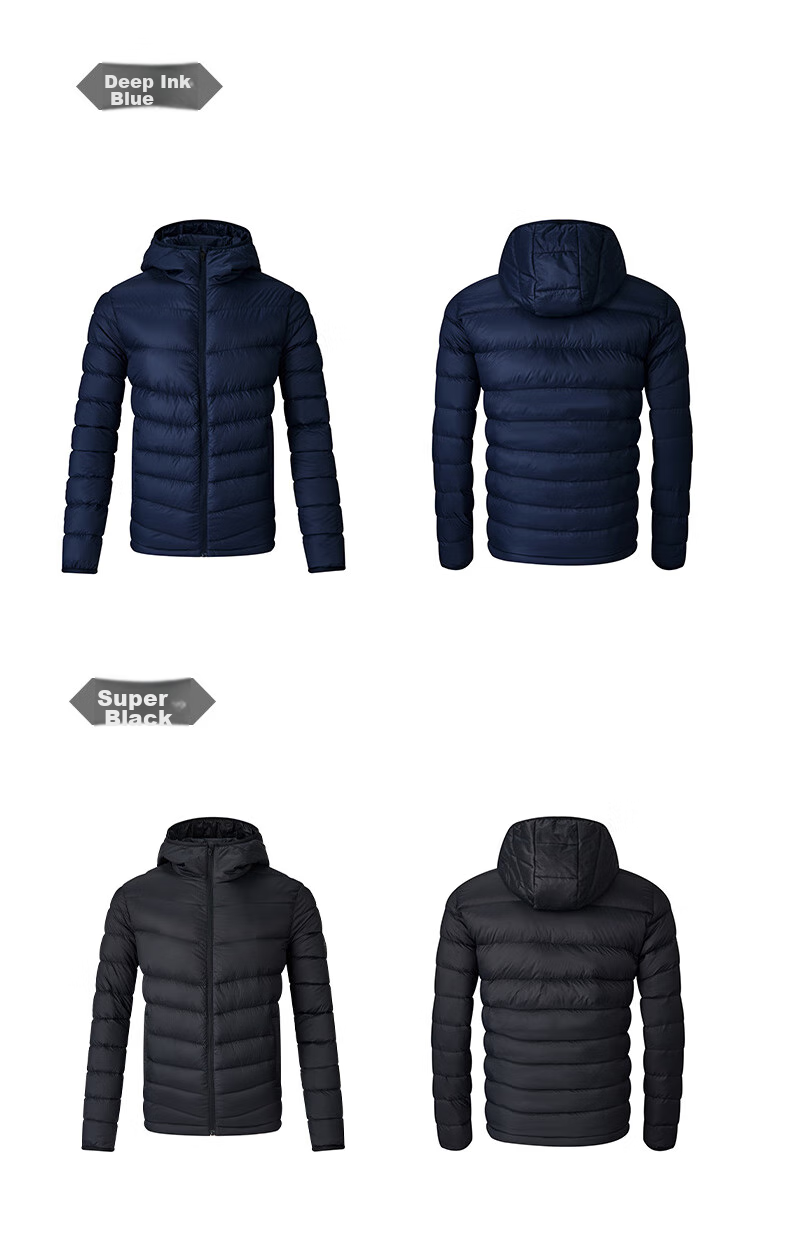 361° Men's Down Jacket Autumn Winter New Lightweight Short Warm Hooded Sports Inner Layer 652544302D-4 44