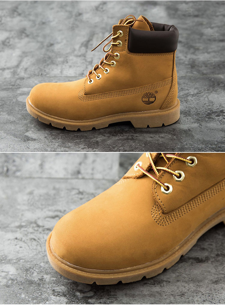 Timberland Men's Classic Waterproof Leather Outdoor Casual Yellow Boots 10061 Wheat Color Size 10/44 3