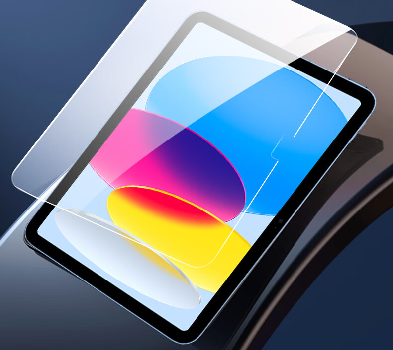 ESCASE Tempered Glass Screen Protector for IPad 11/10, Compatible with 2025 New 10.9-Inch HD Protective Film, 22-Inch Apple Tablet Anti-Drop Anti-Fingerprint Full Screen Slim Easy Installation Film 5