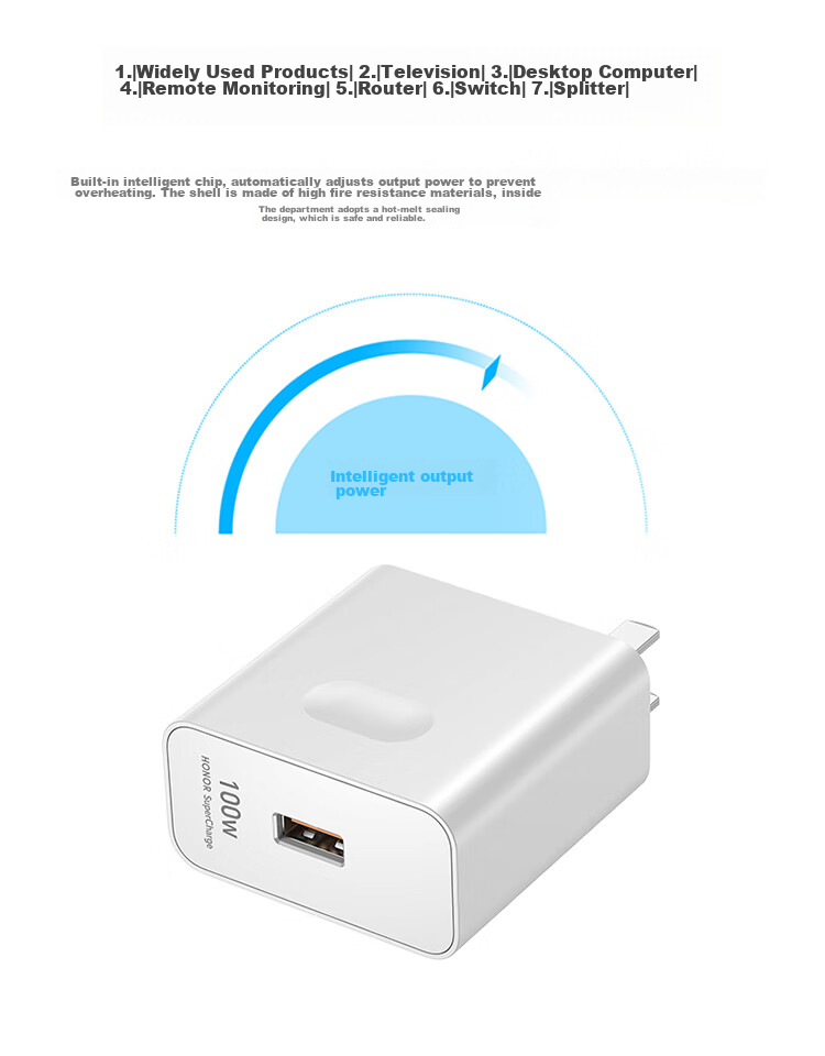 HONOR 100W Super Fast Charging Set (100W Charger + 6A Data Cable), Compatible with HONOR 300 Series/HONOR Magic7 Series/Huawei Mate70/Huawei P70 3