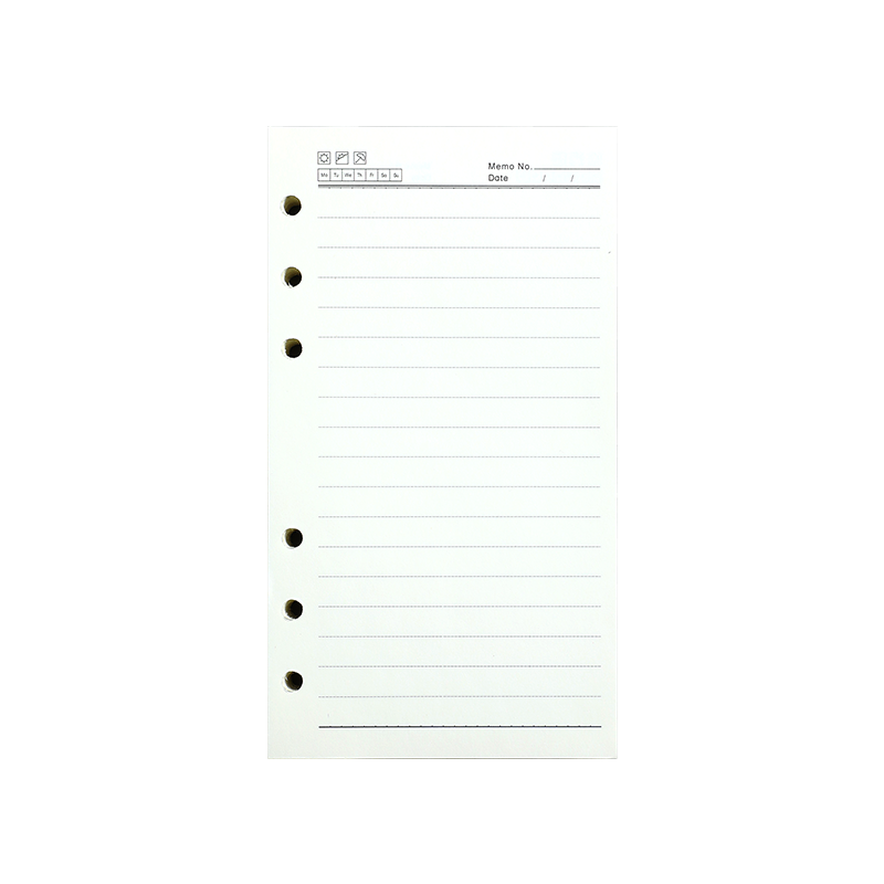Jiaranheng A6 Loose-Leaf Notebook Refill, 6-Hole Refill Paper, Lined Pages, 80 Sheets Per Notebook