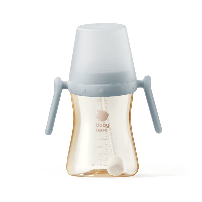 Babycare Straw Bottle for 1-3 Years Old Direct Drinking, Baby PPSU Bottle with Gravity Ball for Learning to Drink, 12 Months+, 300ml