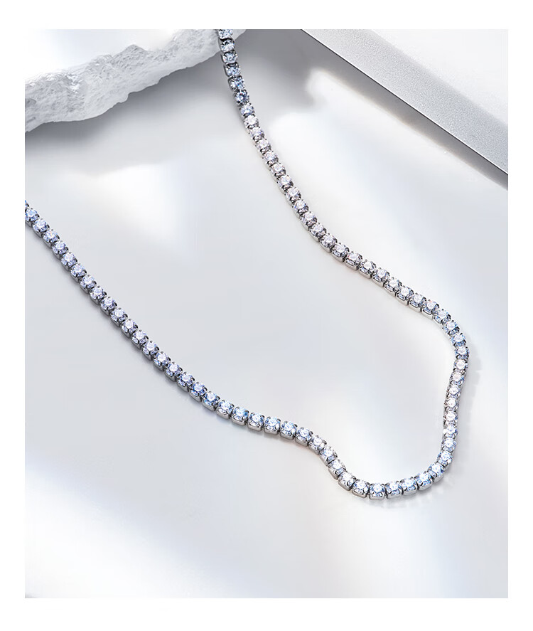 DanielWellington DW Necklace for Women, Starlight Tennis Moonlight Silver Collarbone Chain DW389 Birthday Gift for Girls 3
