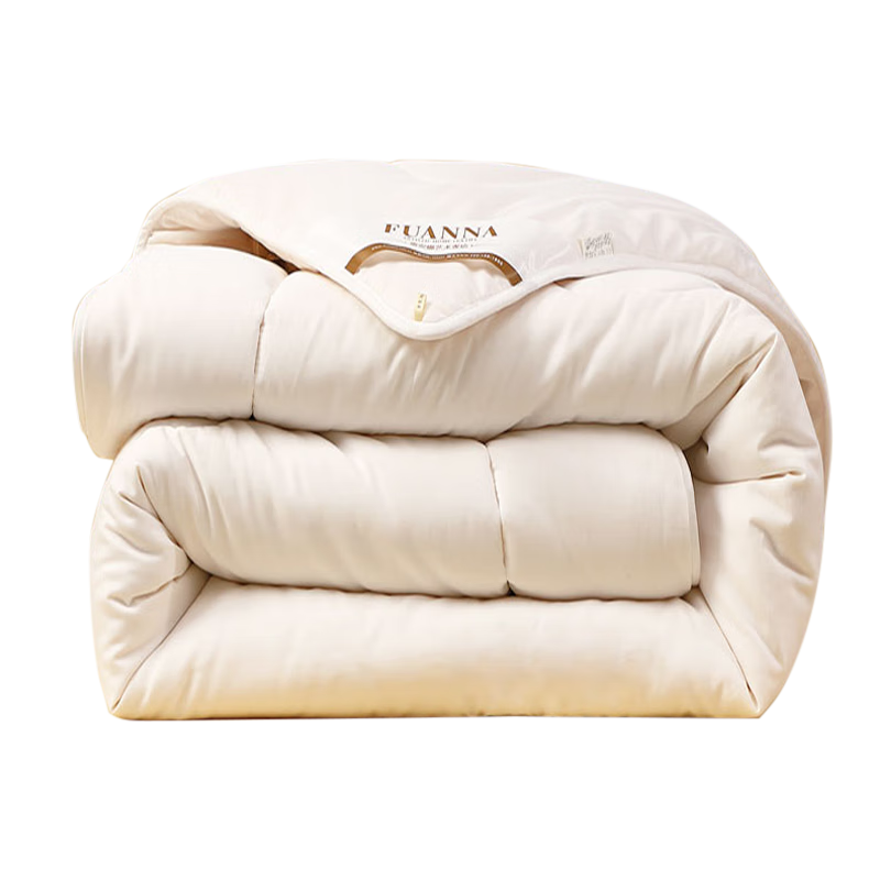 FUANNA 100% Xinjiang Cotton Quilt, Pure Cotton Thick Winter Comforter, Double Bed Quilt Insert 8.4 Jin, 230*229cm