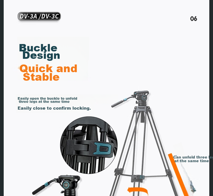 Fotopro DV-3C Upgraded Version, 1.8-Meter Video Shooting And Recording Camera, Mirrorless Camera Hydraulic Head, Carbon Fiber Tripod 16