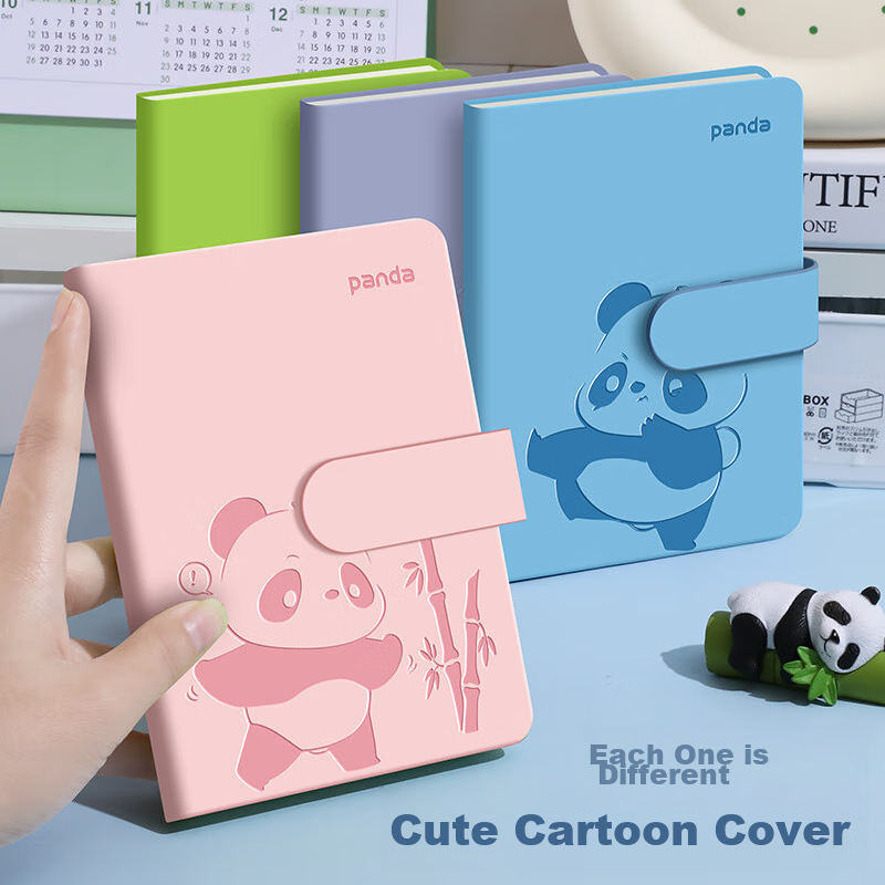 Блокнот Zuolanzhe Panda B6, портативный, креативный, толстый, маленький, эстетичный, для студентов, словарь, планировщик, записная книжка, светло-красный