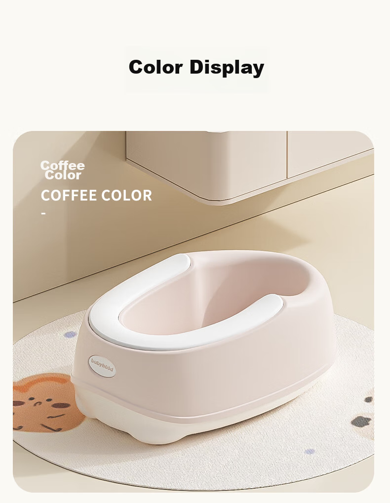 Babyhood Baby Bottom Washing Tool, Infant Bath Seat for Cleaning Buttocks, Children's PP Washing Basin with Thickened PU Seat Cushion, Champagne Pink 10