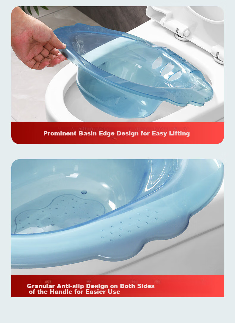 HOY BELL Sitz Bath Basin for Postpartum Women's Perineal Care, Male And Female Intimate Cleansing Basin, Medication Soaking without Squatting, Flushable Toilet Seat 9