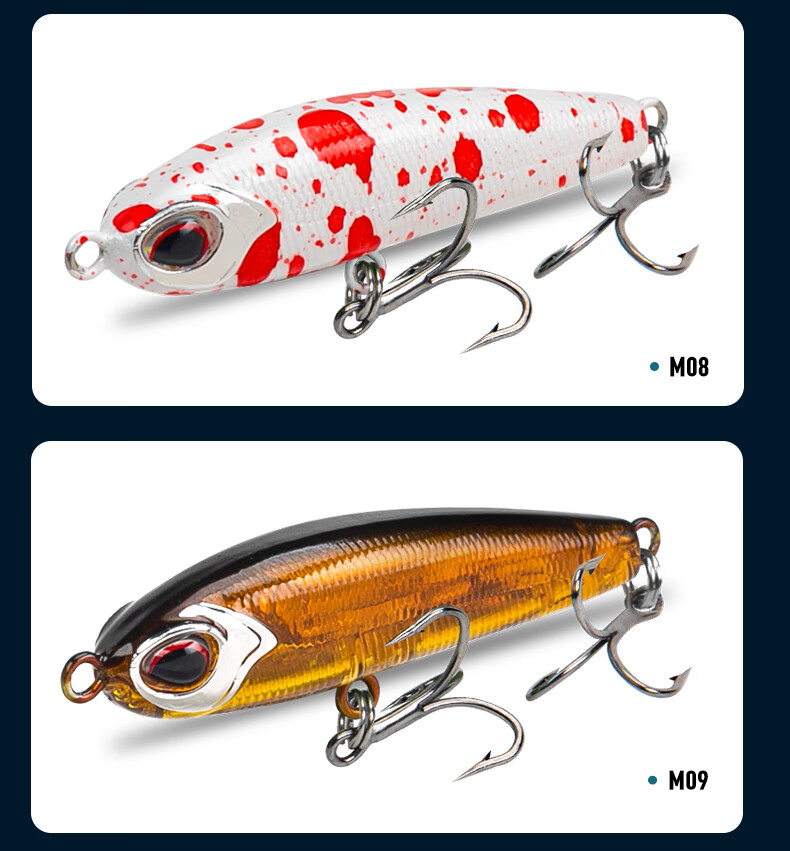 Guowangliya Lure, Micro-Sinking Pencil Long-Casting Lure, Artificial Bait for Freshwater, Topmouth Culter, Red Tail, And Similar Fish, 4g/M07 11