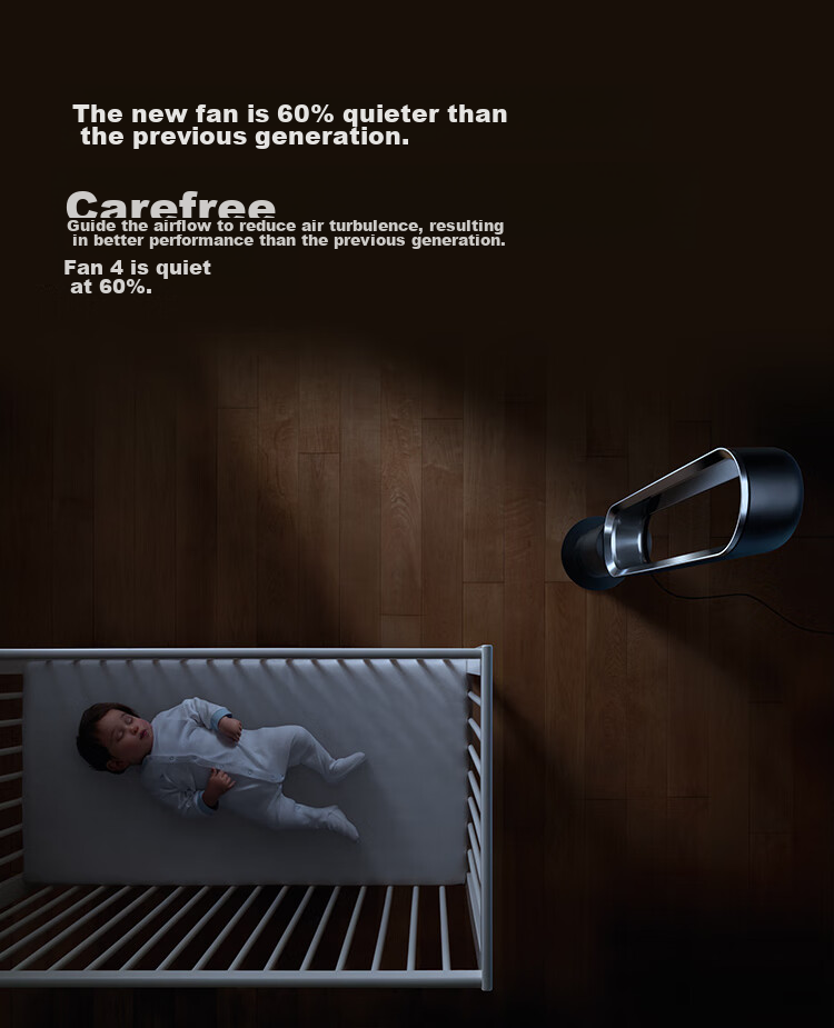 DYSON AM07 Bladeless Fan, Floor Fan, Powerful And Stable Air Flow, Imported Air Circulation Fan, Silver White 6