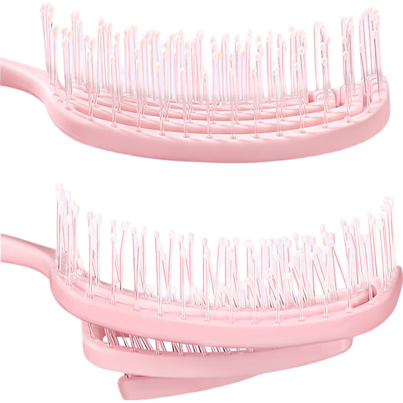 GECOMO High Crown Massage Bone Comb Air Cushion Fluffing Tool for Women And Men, Scalp Air Comb Large Paddle Comb for Curly Hair Styling, Purple