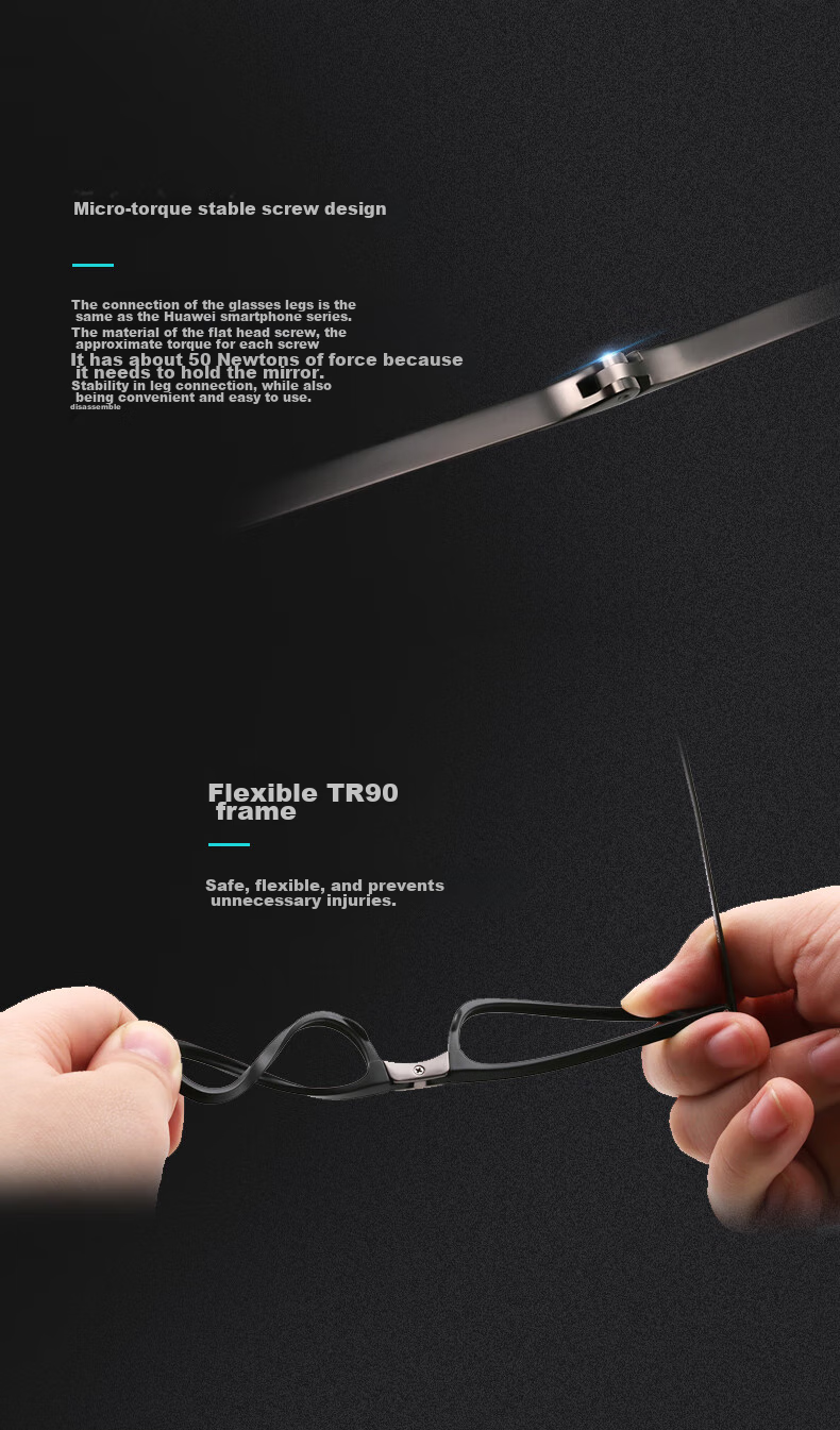 WESEE Men's Reading Glasses, Foldable German Patent Brand, High-End Women's Anti-Blue Light Ultra-Light Reading Glasses, Portable Genuine Product 7