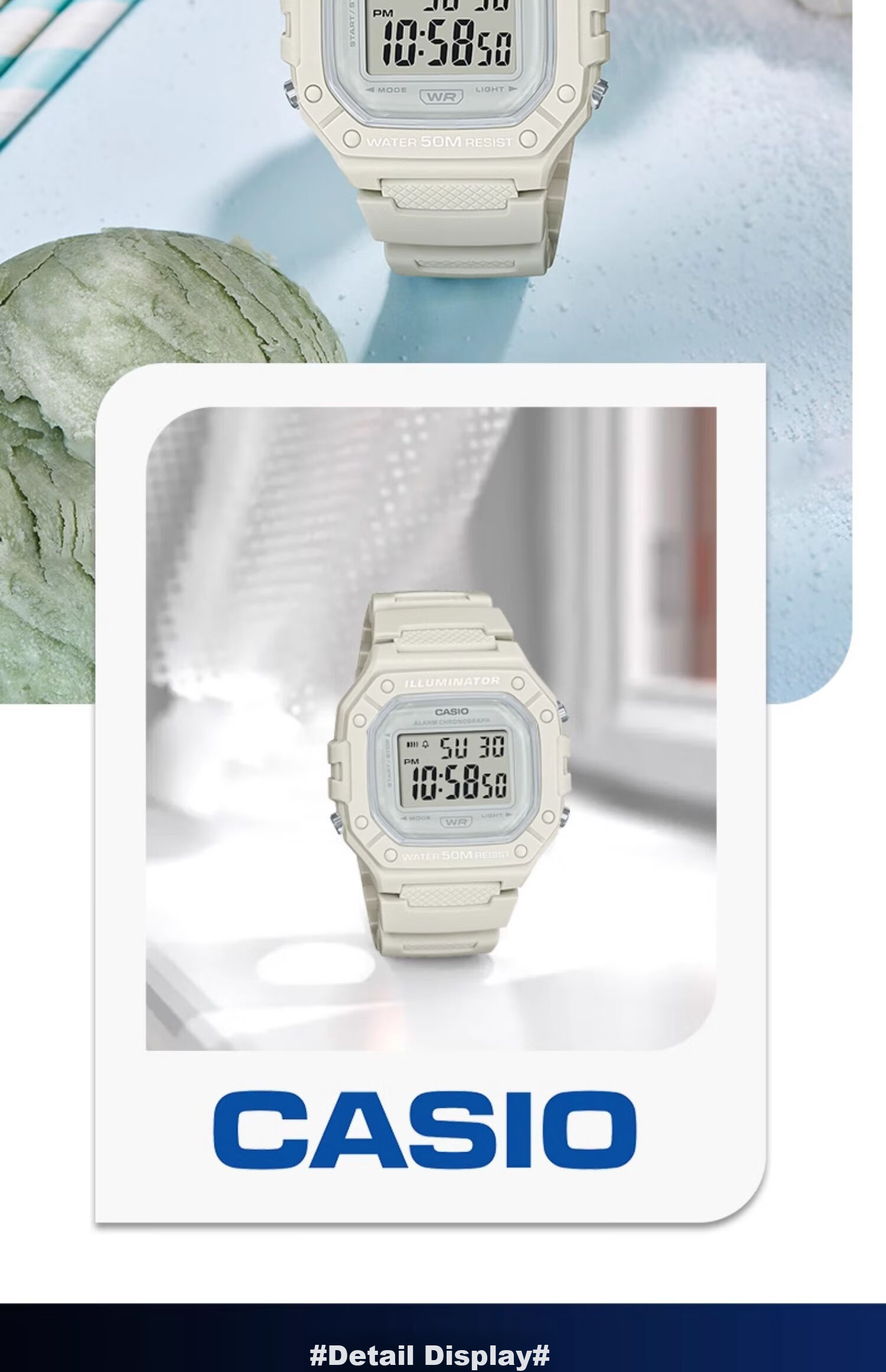 Casio Watch, Men's Retro Small Square Sports Waterproof Student Watch for Men And Women, F91W Series Watch W-218H 32