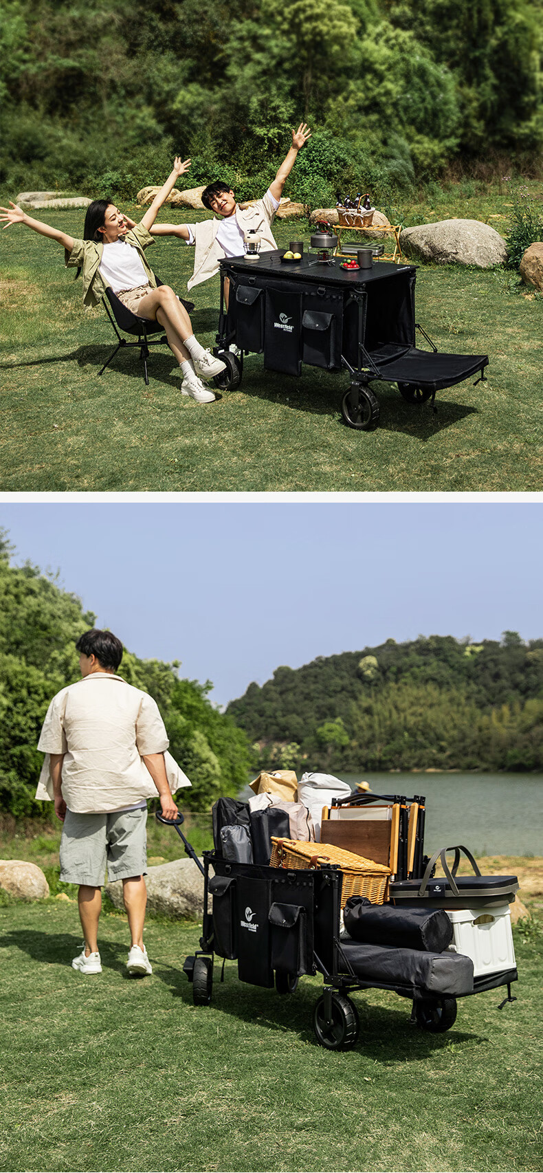 Westfieldoutdoor, My Flying Night Chapter Folding Camping Cart, Outdoor Foldable Campsite Cart, Stroller for Kids, Grocery Shopping Trolley, Pet Cart, Picnic And Camping Cart 12