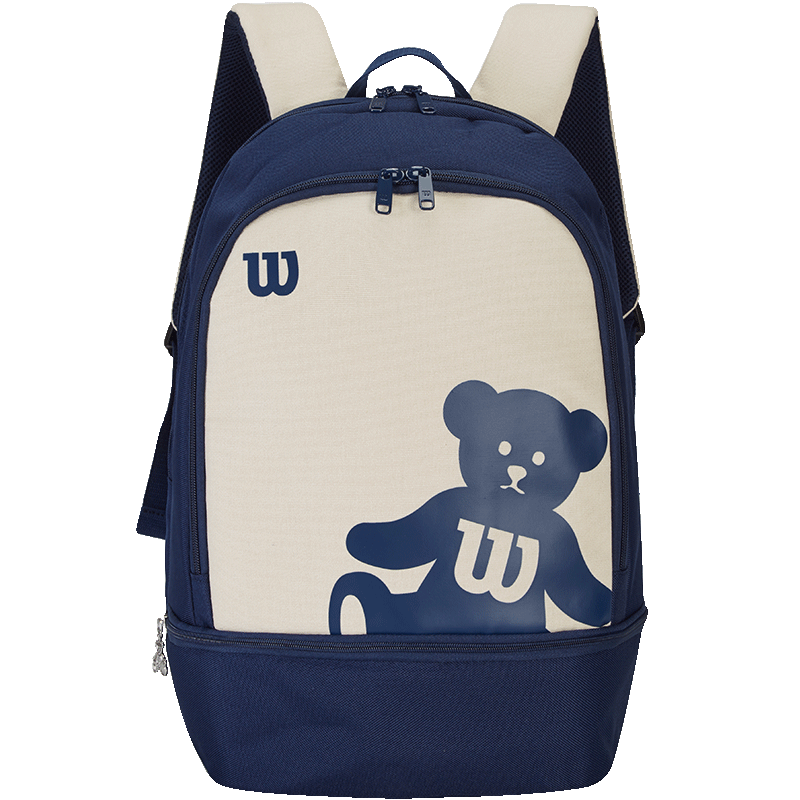 Wilson BEAR BACKPACK WR8027001001, Wilson Bear Print Tennis Backpack with Compartmentalized Pockets
