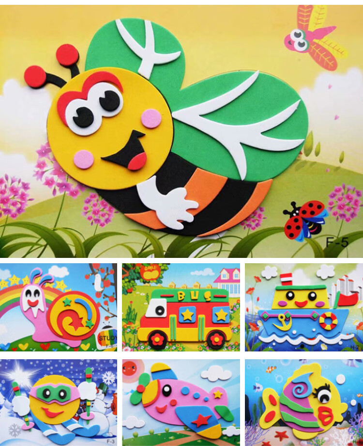DOCTOR MA Children's Stickers, EVA Cartoon Stickers, Toy Kindergarten DIY Handmade Materials, Birthday Gift 5
