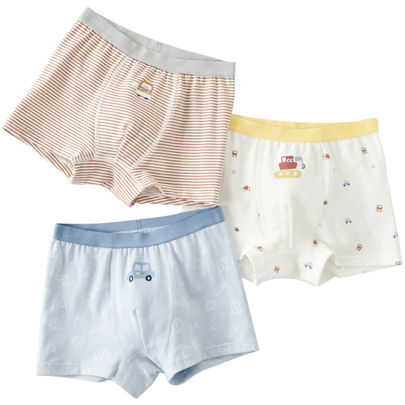 DAVE & BELLA [Set of Three] Boys' Underwear, Toddler Boxer Briefs, Big Kids' Boxer Shorts