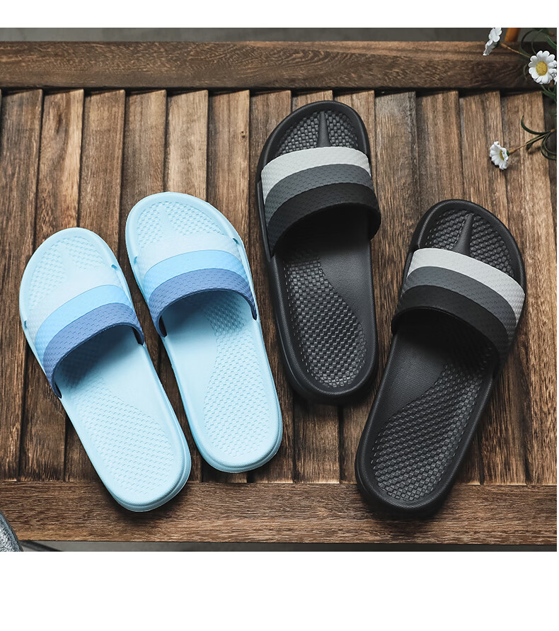 GUOLUOFEI Slippers for Men, Odor-Free, Summer Shower Home Use, Non-Slip Thick Sole, Anti-Odor, Women's Summer Bathroom Slippers, Sky Blue, Size 40-41 20