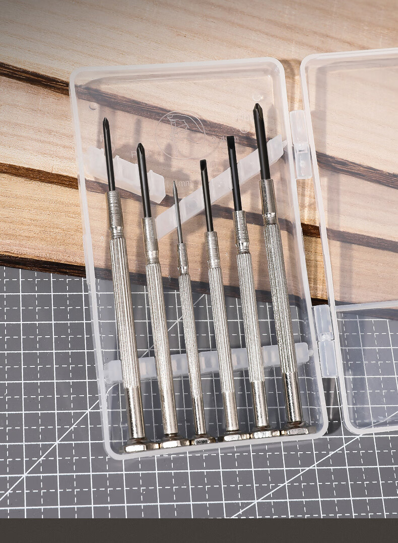 Deli Precision Phillips Screwdriver Set, 6 Pieces, for Watch And Glasses Repair, DL3206 [Chromium Plated] 2