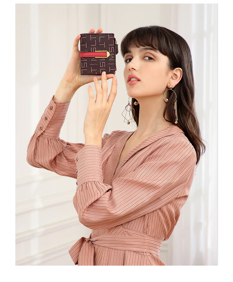 MashaLanti Ladies' Wallet, Luxury Short Purse for Women, Coin Purse And Card Holder Two-In Practical Mother's Day Gift 5