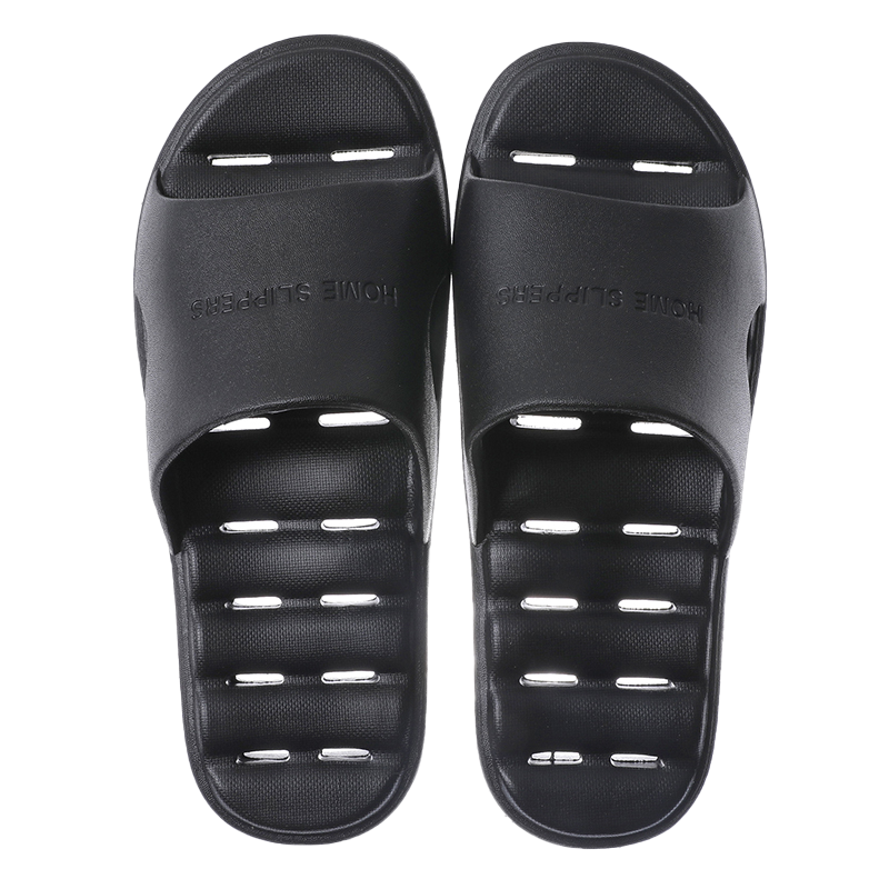 GUOLUOFEI Bathroom Slippers for Women, Summer Shower Non-Slip Hollow Water-Draining Indoor Home Sandals for Men, Cream Color, Size 40-42