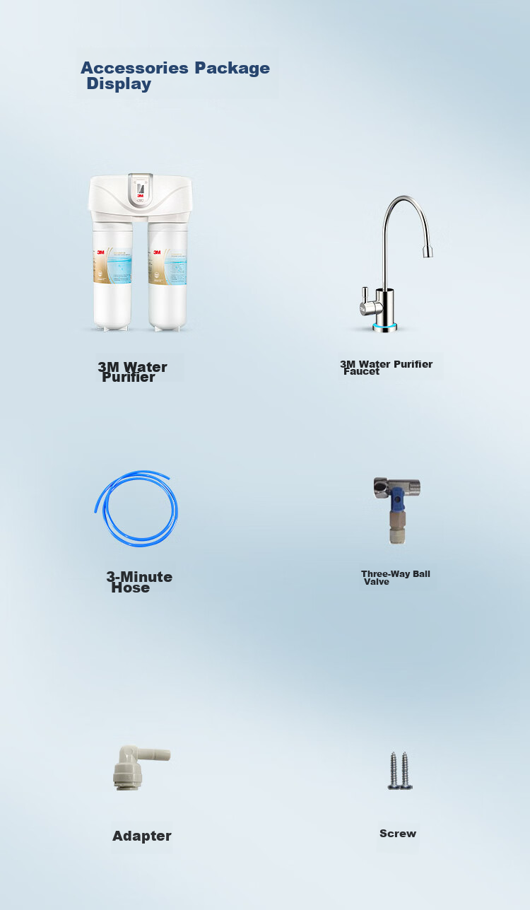 3M Water Purifier, Household Water Filtration System without Tank, Zero Wastewater And Mineral Residue, Direct Drinking Smart Filter, Shuhuquan SDW8000T-CN 11