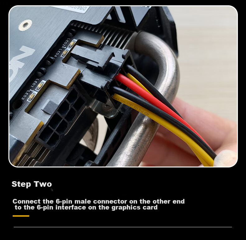 BURLEFRAN Graphics Card Power Cable, Desktop Computer Case Large 4-Pin to 6-Pin Power Supply Adapter Cable, D-Type 4-Pin to 6-Pin Reverse Power Connection Cable 20