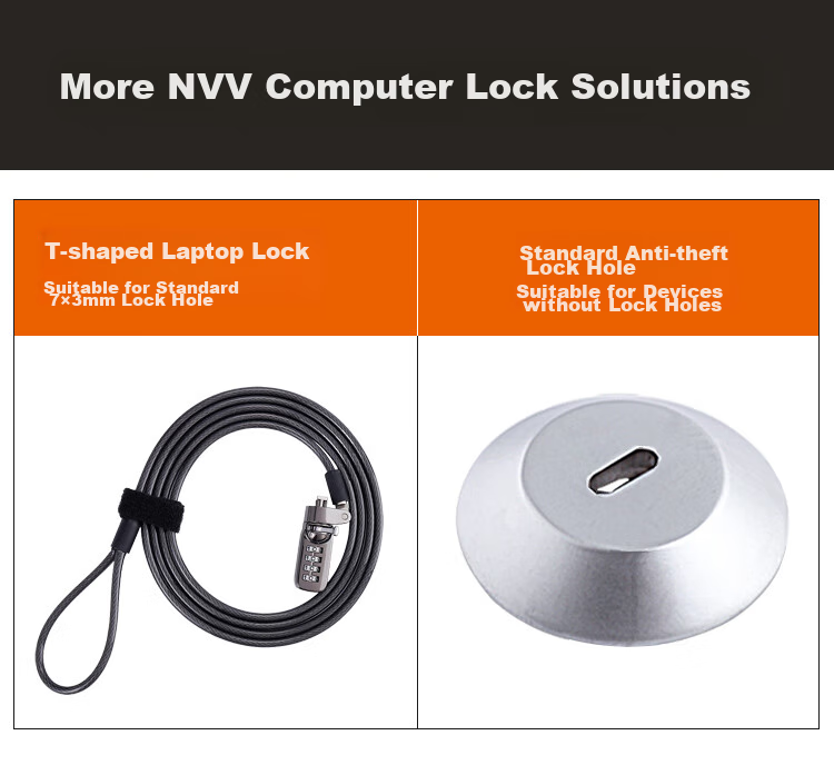 NVV Laptop Lock, Suitable for HP Nano And Lenovo Laptops with Small 6*2.5mm Holes, Anti-Theft Lock, Security Password Lock NL-13 6