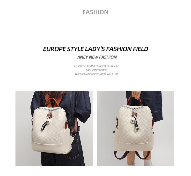Aiqinghai Top-Grain Leather Backpack for Women, Luxury Brand School Bag, Crossbody Bag, Stylish Casual Versatile Birthday Gift 5