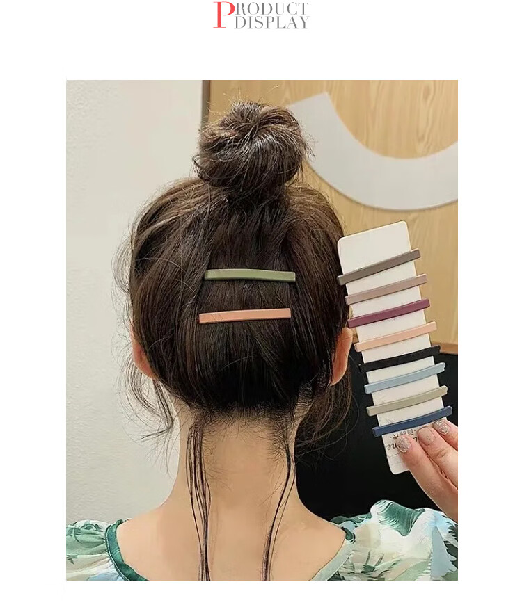 CHIMERA 10-Piece Fashionable Korean-Style Morandi Barrettes, Side Hair Clips, Bangs Accessories for Women, Mid-Autumn Festival Gift 6