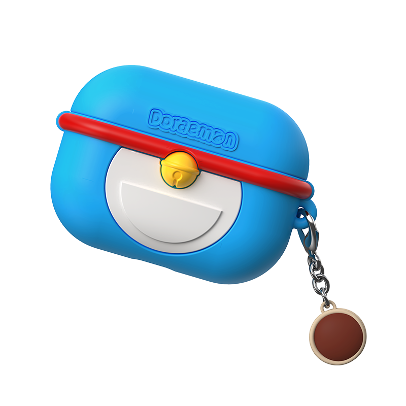 ROCK Doraemon Compatible AirPods Pro First Generation Protective Case, Apple AirPods Pro Earphone Protective Cover, Silicone Cartoon Anti-Slip Dustproof Shockproof Full Coverage Soft Case