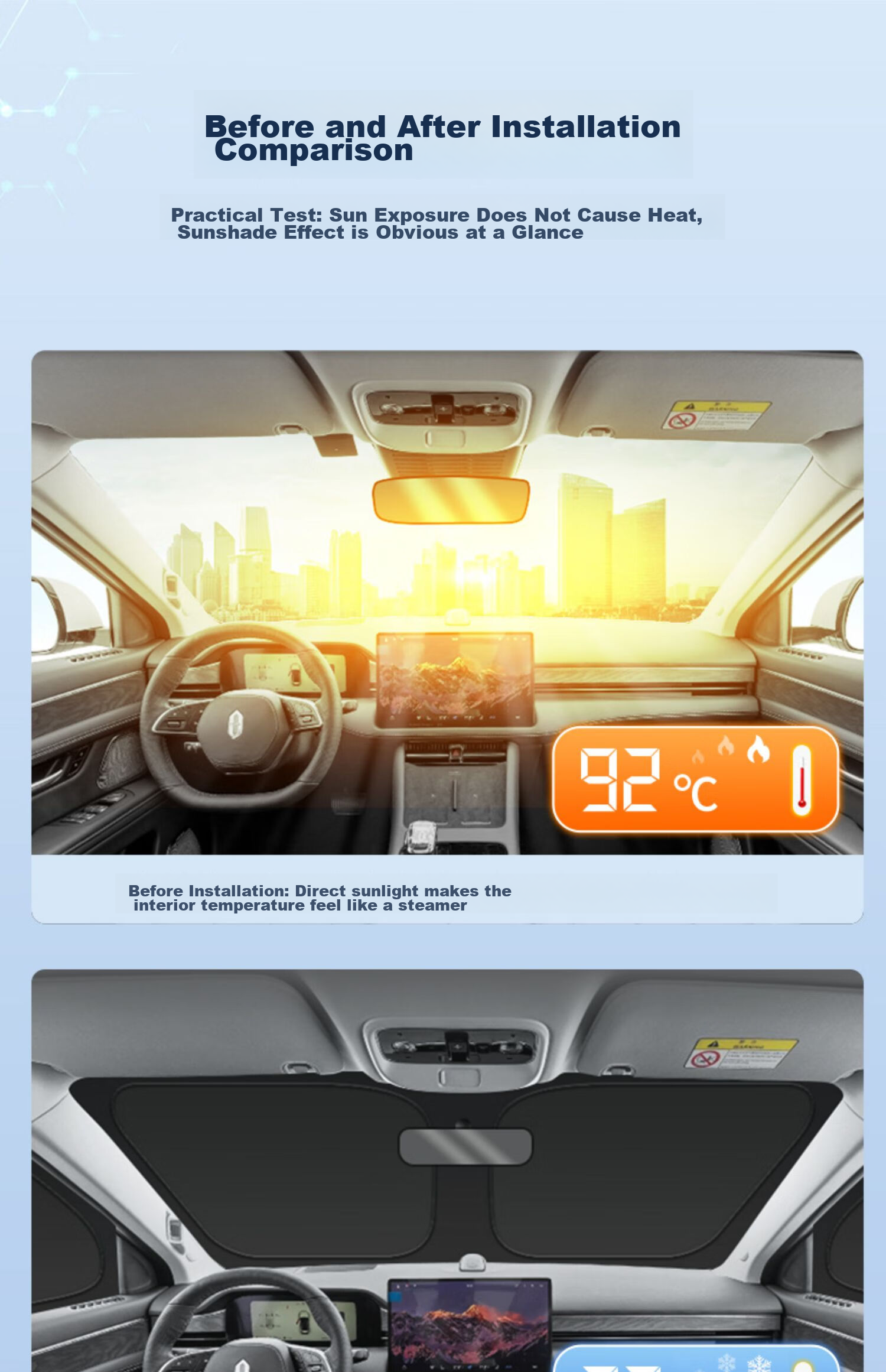 Boergai Dedicated L8 Car Sunshade, In-Car Privacy Curtain, Window Sunshade, Car Sun Protection And Heat Insulation Modification Accessories 5