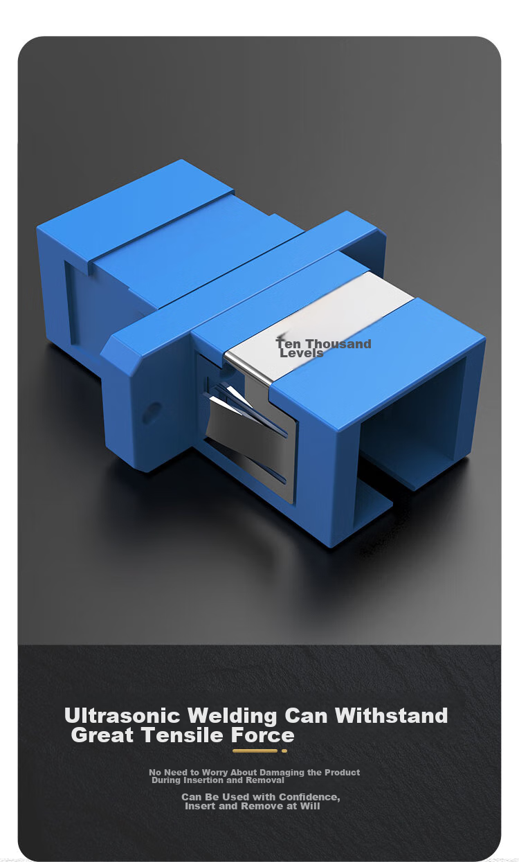 WANJEED Fiber Optic Adapter, SC-SC Coupler, Single-Mode Integrated Flange Adapter, Telecom-Grade Patch Panel SC Extension Connector, 1 Piece WJ-25911 6