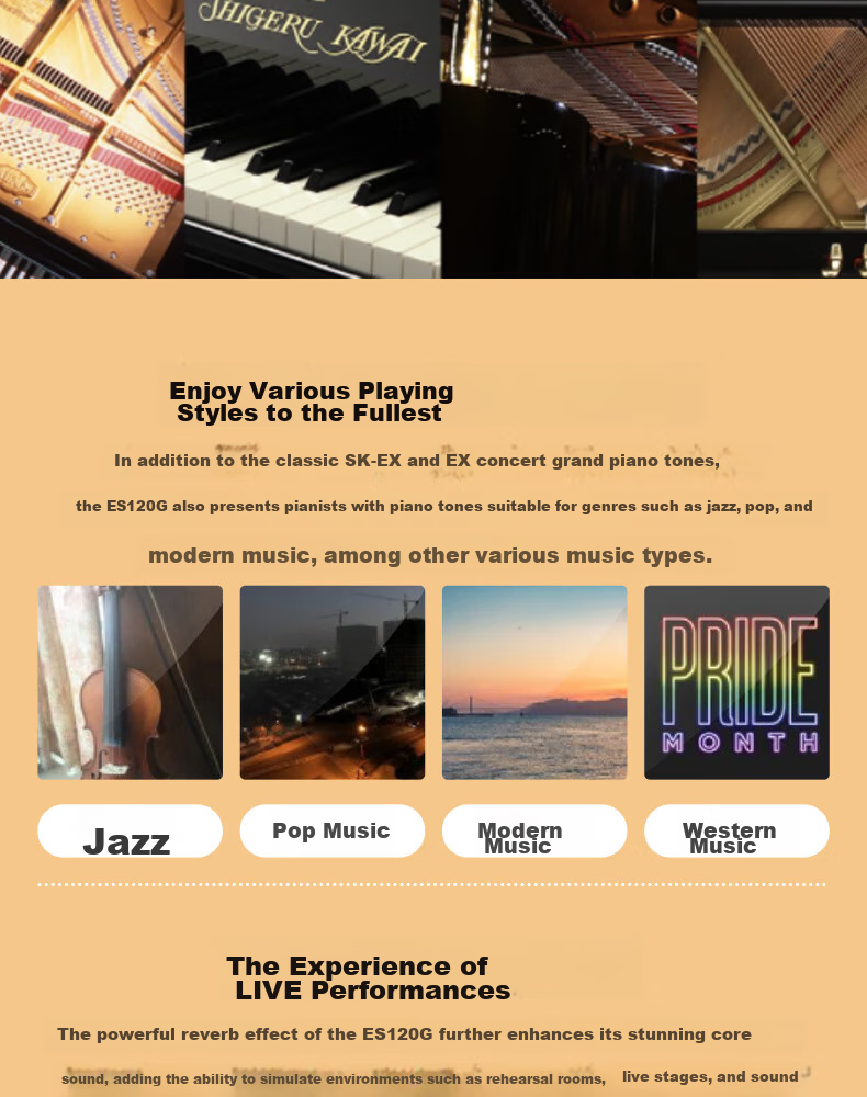 Kawai Digital Piano ES120, Black, 88 Weighted Keys, for Adults And Children, Performance Digital Piano + Gift Package 13