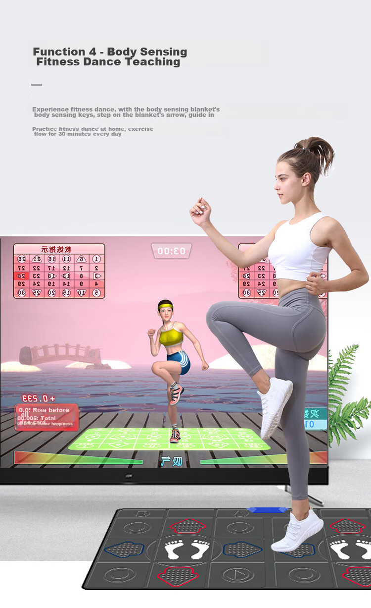 [Children's Birthday Gift] HongTai Double Wireless Dance Mat, Home TV Motion Sensor Camera, Running Mat 20