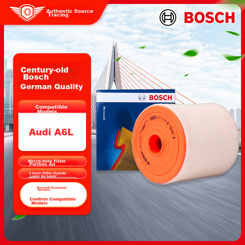 BOSCH Automotive Air Filter Element 0986AF3422 Compatible with Audi A6L (2019-2021 Models)