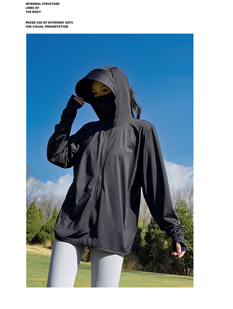 Langsha Sun Protection Clothing for Women, Summer Cool Ice Silk UV Protection Jacket, Breathable Quick-Dry Sports Outerwear 20
