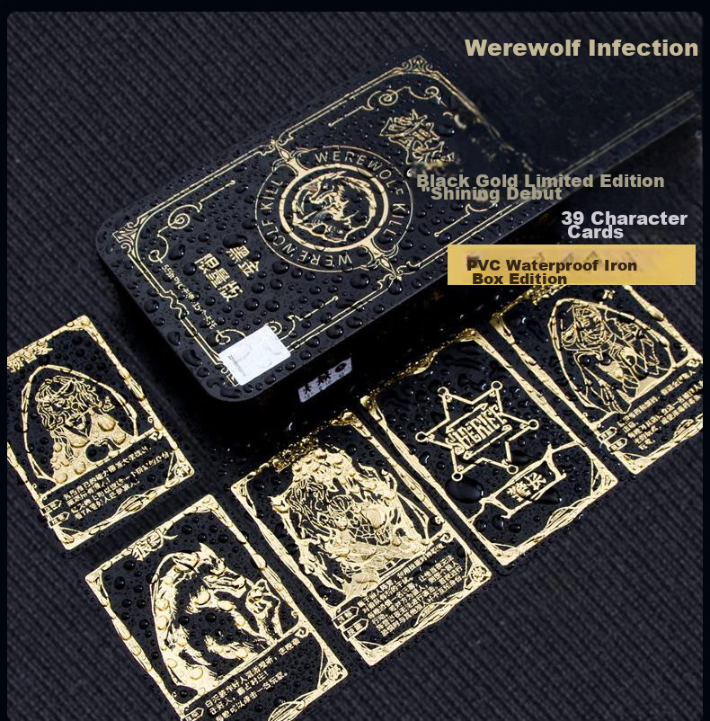 Langrensha Card Game Dark Gold Collector's Edition Langrensha Complete Set 2025 Night Black Please Close Your Eyes to Kill Game Set 5