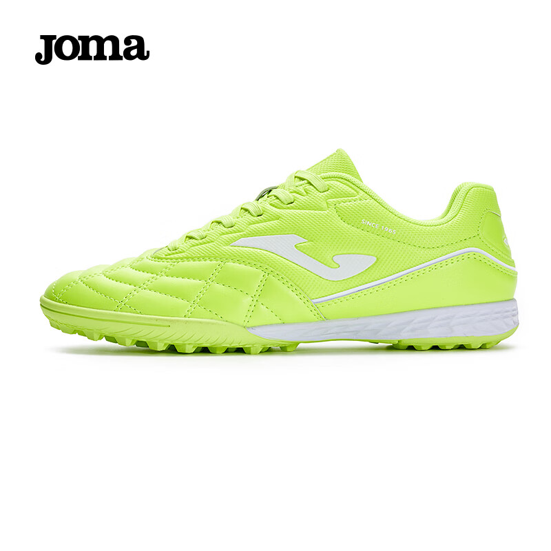 JOMA Soccer Shoes with Molded Studs for Adult And Youth, TF Non-Slip Wear-Resistant Professional Competition Football Training Shoes, Fluorescent Green, Size 42