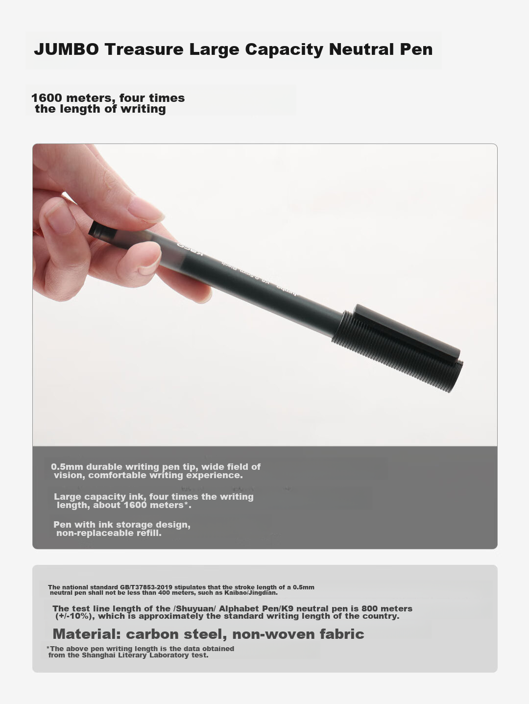 KACO CWIA Certified Exam Pen 0.5mm Black Gel Pen Smooth Quick-Dry Retractable Student Writing Pen Carbon Ballpoint Pen 5-Pack 10